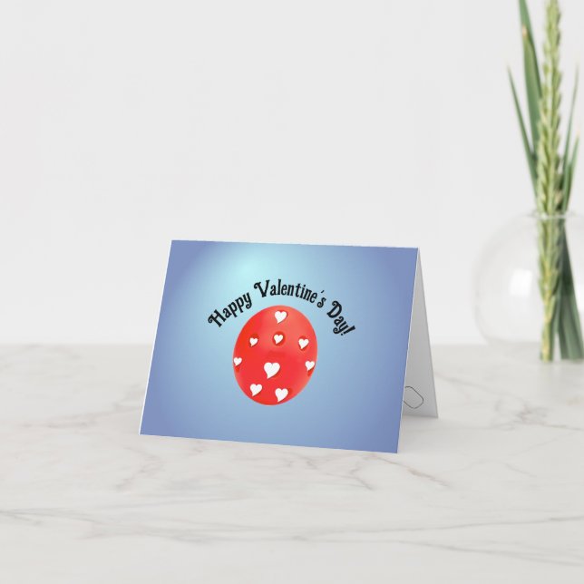 Happy Valentine's Day Pickleball Player Thank You Card (Front)