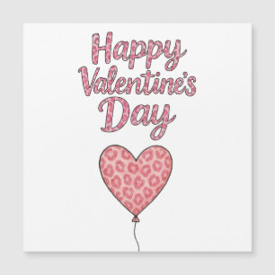 Happy Valentines Day Pink Cheetah Print