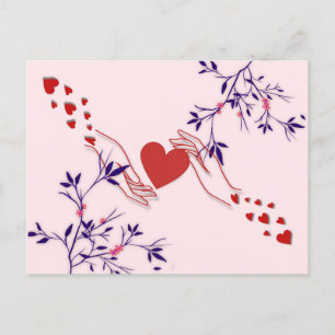 Happy Valentine's Day–pink Postcard