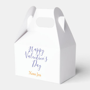 Happy Valentine's day pink purple xoxo love name c Favour Box