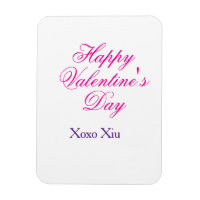 Happy Valentine's day pink purple xoxo love name c