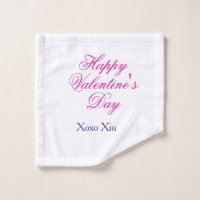 Happy Valentine's day pink purple xoxo love name c