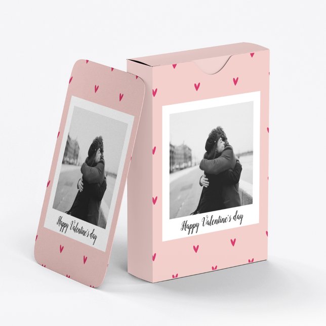 Happy Valentine's Day | Pink & Red Heart | Gift Playing Cards (Creator Uploaded)