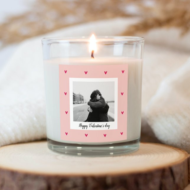 Happy Valentine's Day | Pink & Red Heart | Gift Square Sticker (Creator Uploaded)