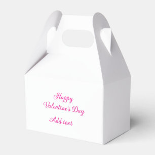 Happy Valentine's day pink text name message Favour Box