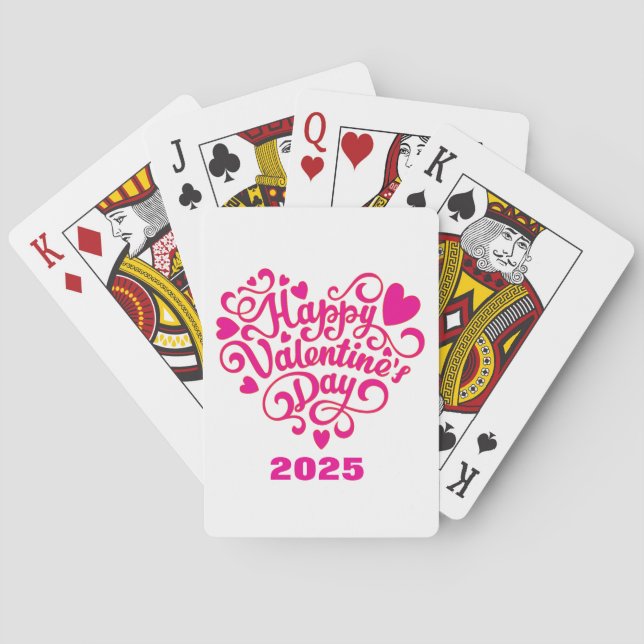 Happy Valentine's Day Playing Cards (Back)