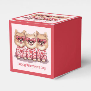 Happy Valentines Day Pomeranian Dogs Favour Box