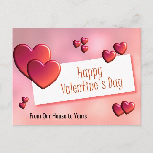 Happy Valentine's Day Post Card Postcard (Front)
