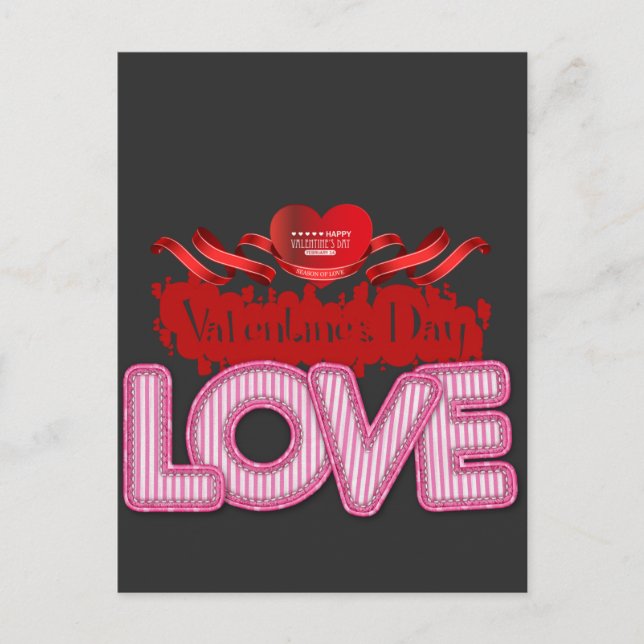 Happy Valentines Day Postcard (Front)