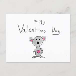 Happy Valentines day postcard