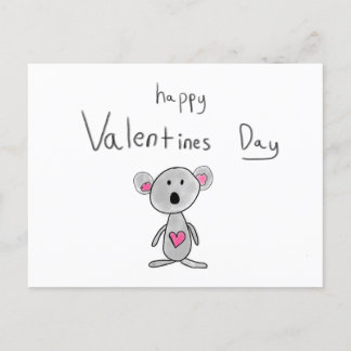Happy Valentines day postcard