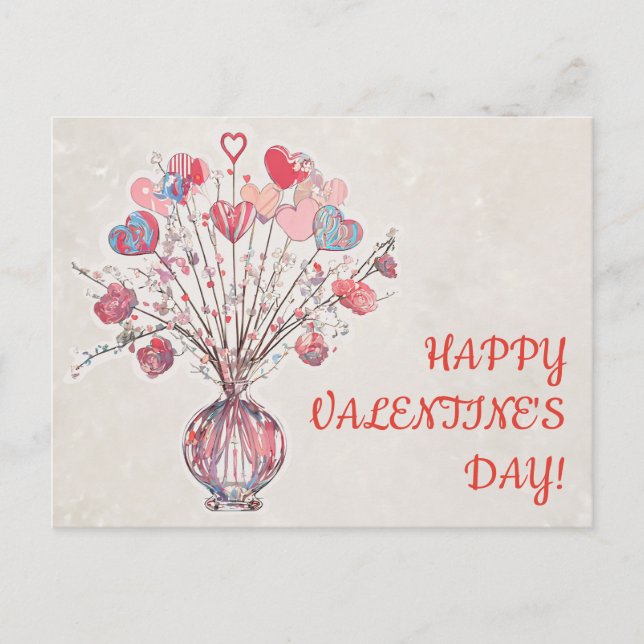 HAPPY VALENTINE'S DAY  POSTCARD (Front)