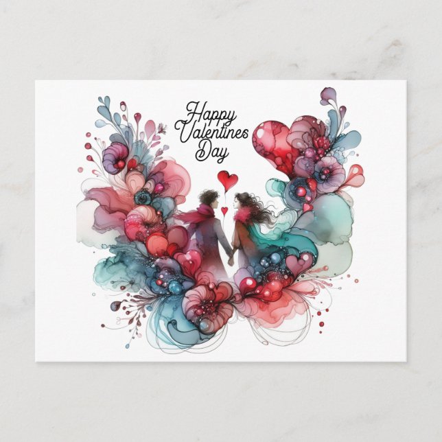 Happy Valentines Day Postcards  (Front)