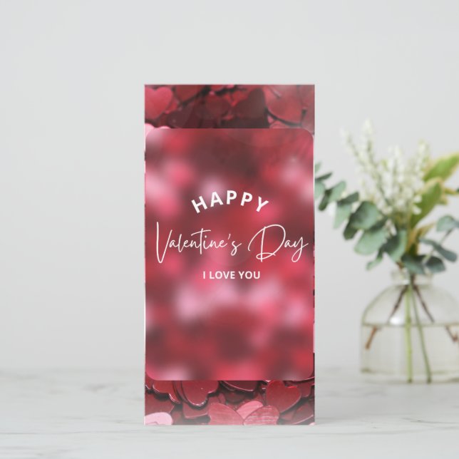 Happy Valentine's Day Printable Card (Standing Front)