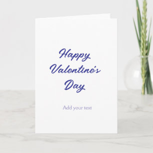 Happy Valentine's day purple name add message text Card