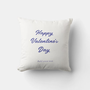 Happy Valentine's day purple name add message text Cushion