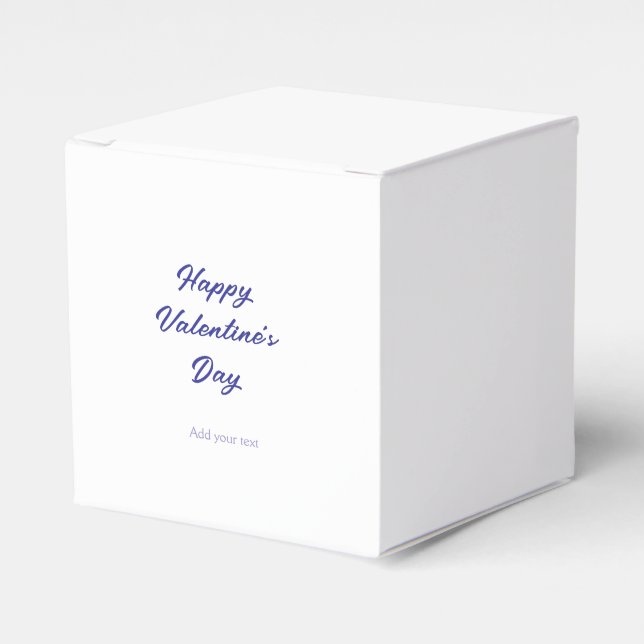Happy Valentine's day purple name add message text Favour Box (Front Side)