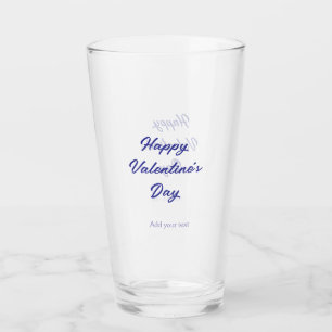 Happy Valentine's day purple name add message text Glass