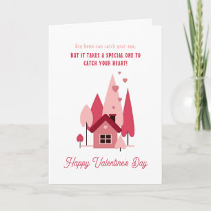 Happy Valentine's Day Real Estate Heart Spruces Holiday Card