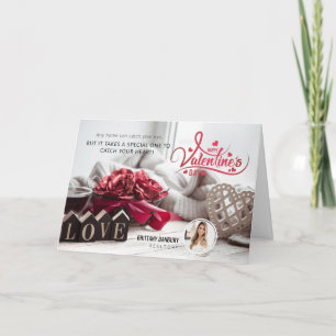 Happy Valentine's Day Real Estate Realtor Greeting Holiday Card