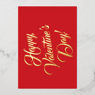 Happy Valentine's Day red elegant script
