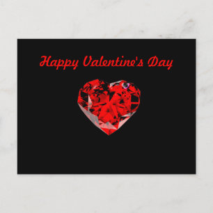 HAPPY VALENTINE'S DAY RED HEART CARD