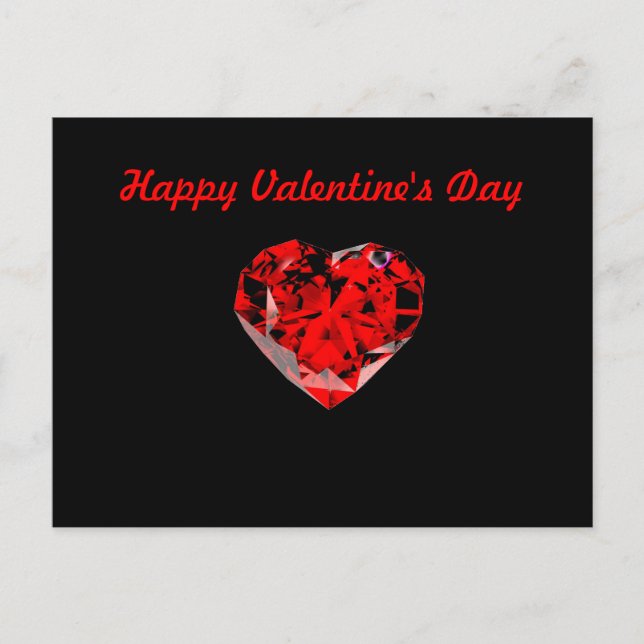 HAPPY VALENTINE'S DAY RED HEART CARD (Front)