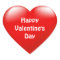 Happy Valentine's Day Red Heart  Love  Sticker