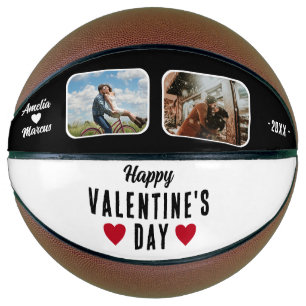 Happy Valentine's Day Red Hearts 2 Photos Basketball