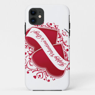 Happy Valentine's Day! Red Hearts iPhone 11 Case