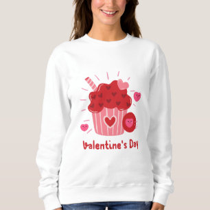 Happy Valentine's Day -Red Hearts Cute Images Sweatshirt