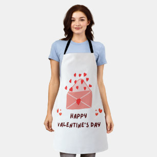 Happy Valentine's Day -Red Hearts Love Images   Apron