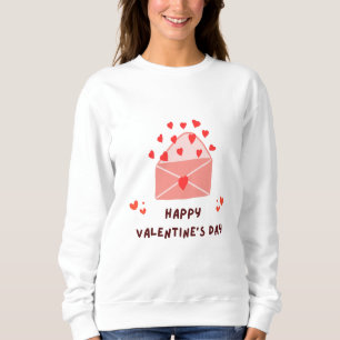 Happy Valentine's Day -Red Hearts Love Images   Sweatshirt