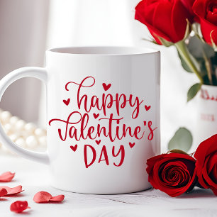 Happy Valentine's Day Red Heats Coffee Mug