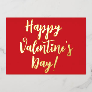 Happy Valentine's Day red modern script typography