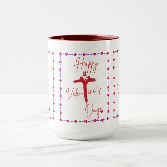 Happy Valentine's Day Red Mug (Center)