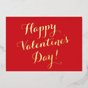 Happy Valentine's Day red script calligraphy