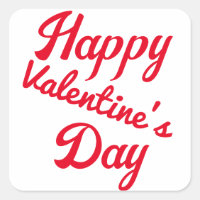 Happy Valentine's Day Red Typography