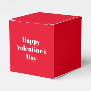 Happy Valentine's day, red white gift Favour Box