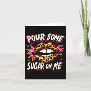 Happy Valentine's Day Retro Leopard Lips Ur Some S Card