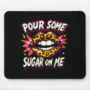 Happy Valentine's Day Retro Leopard Lips Ur Some S Mouse Pad