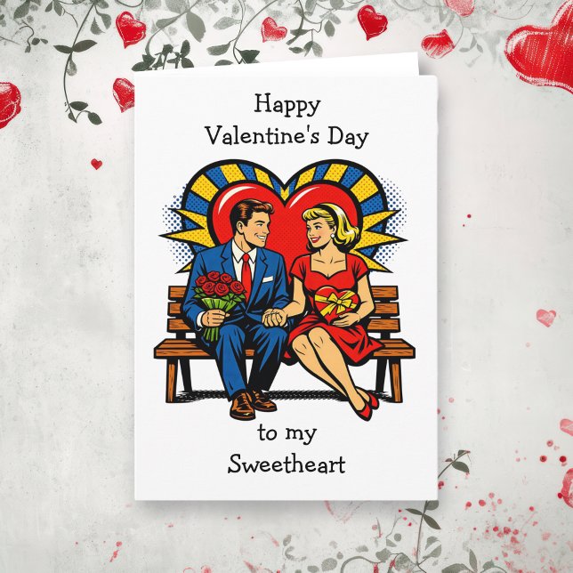 Happy Valentine's Day | Retro Pop Art Vintage Card (Creator Uploaded)