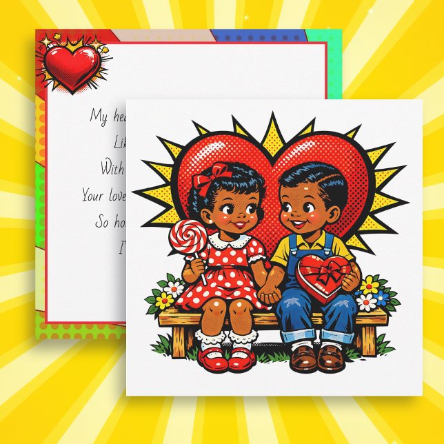 Happy Valentine's Day | Retro Pop Art Vintage Card (Creator Uploaded)