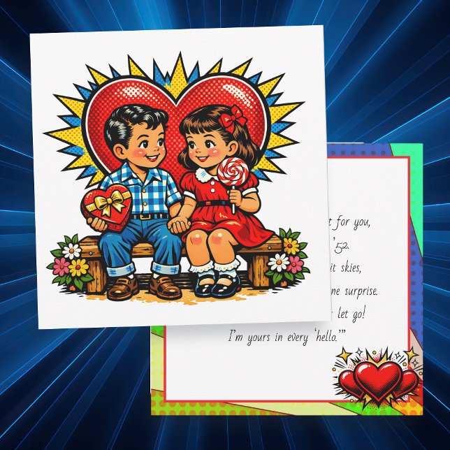 Happy Valentine's Day | Retro Pop Art Vintage Card (Creator Uploaded)