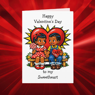 Happy Valentine's Day   Retro Pop Art Vintage Card