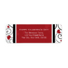 Happy Valentine's Day Return Address Labels Red