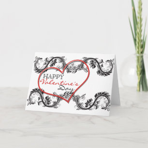 "Happy Valentine's day" romantic heart love Holiday Card