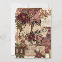 Happy Valentine's Day - Romantic Vintage Floral