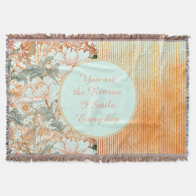 Happy Valentine's Day,Romantic,You are the Reason Throw Blanket (Front)