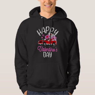 Happy Valentine's Day Roses Date Night Flowers Lov Hoodie